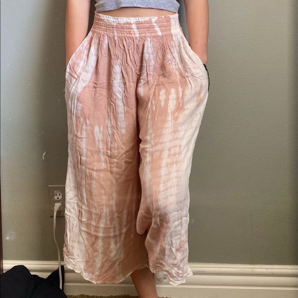 pink tie dye pants